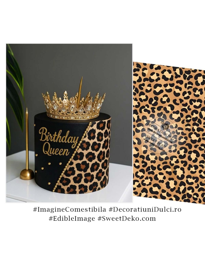 Imagine comestibila animal print | textura leopard