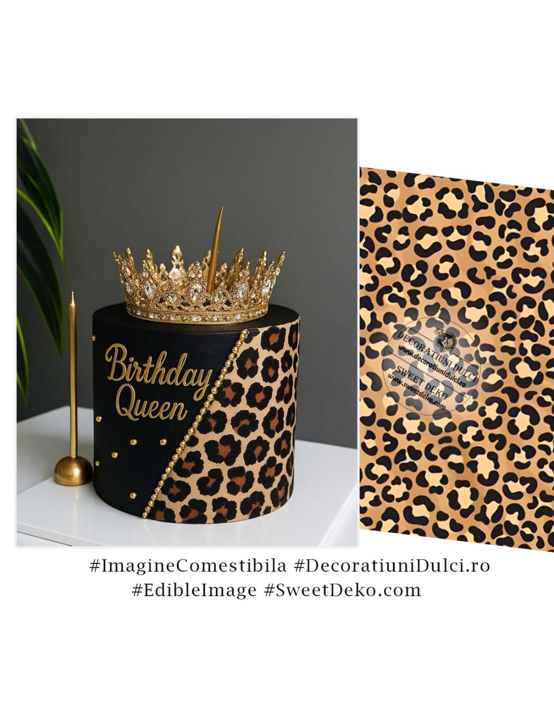 Imagine comestibila animal print | textura leopard