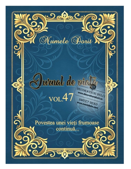 Jurnal de viata, imagine comestibila personalizata