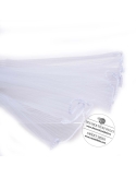 Organza plisata cu perlute pe margine