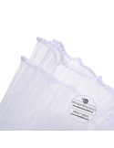 Organza plisata cu perlute pe margine