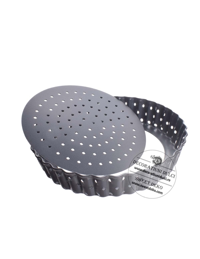 Tava perforata si fund detasabil | tarta mini pizza 24cm