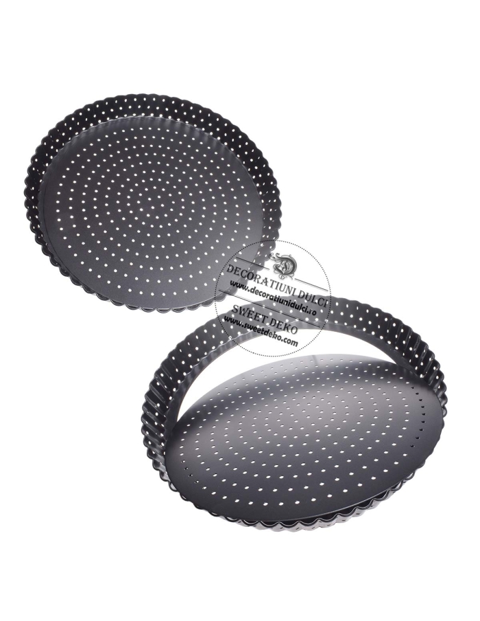 Tava perforata si fund detasabil | tarta mini pizza 24cm