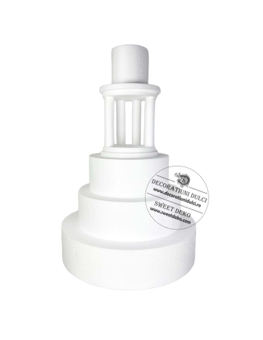 Macheta tort 4 etaje si coloane | 82cm inaltime