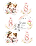 Inima mamei | Imagine comestibila pentru decor tort