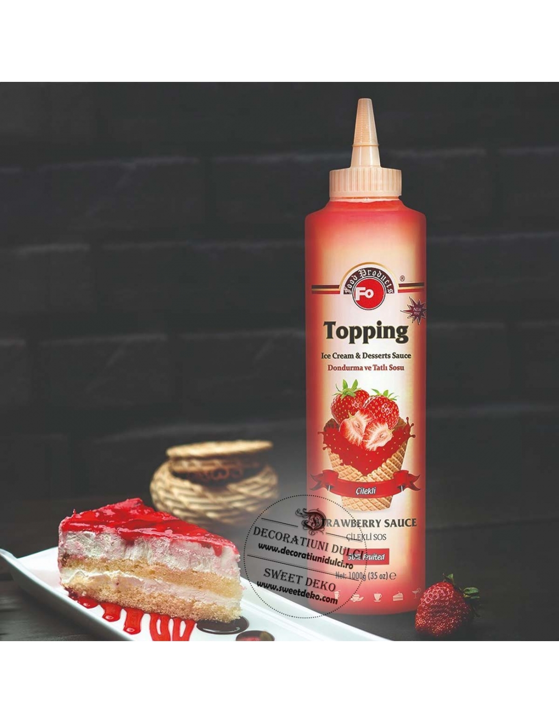 EXP: 10.04.2026 Topping cu capsune, pentru inghetata si alte deserturi