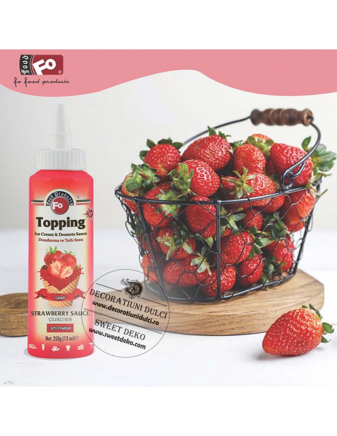 EXP: 10.04.2026 Topping cu capsune, pentru inghetata si alte deserturi