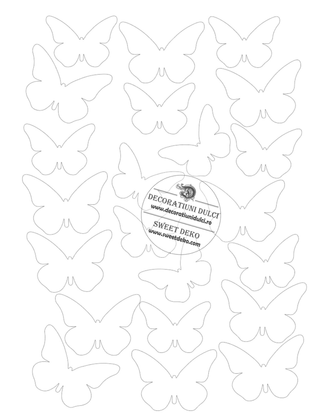 Fluturi albi simpli ButterFlow |imagine comestibila