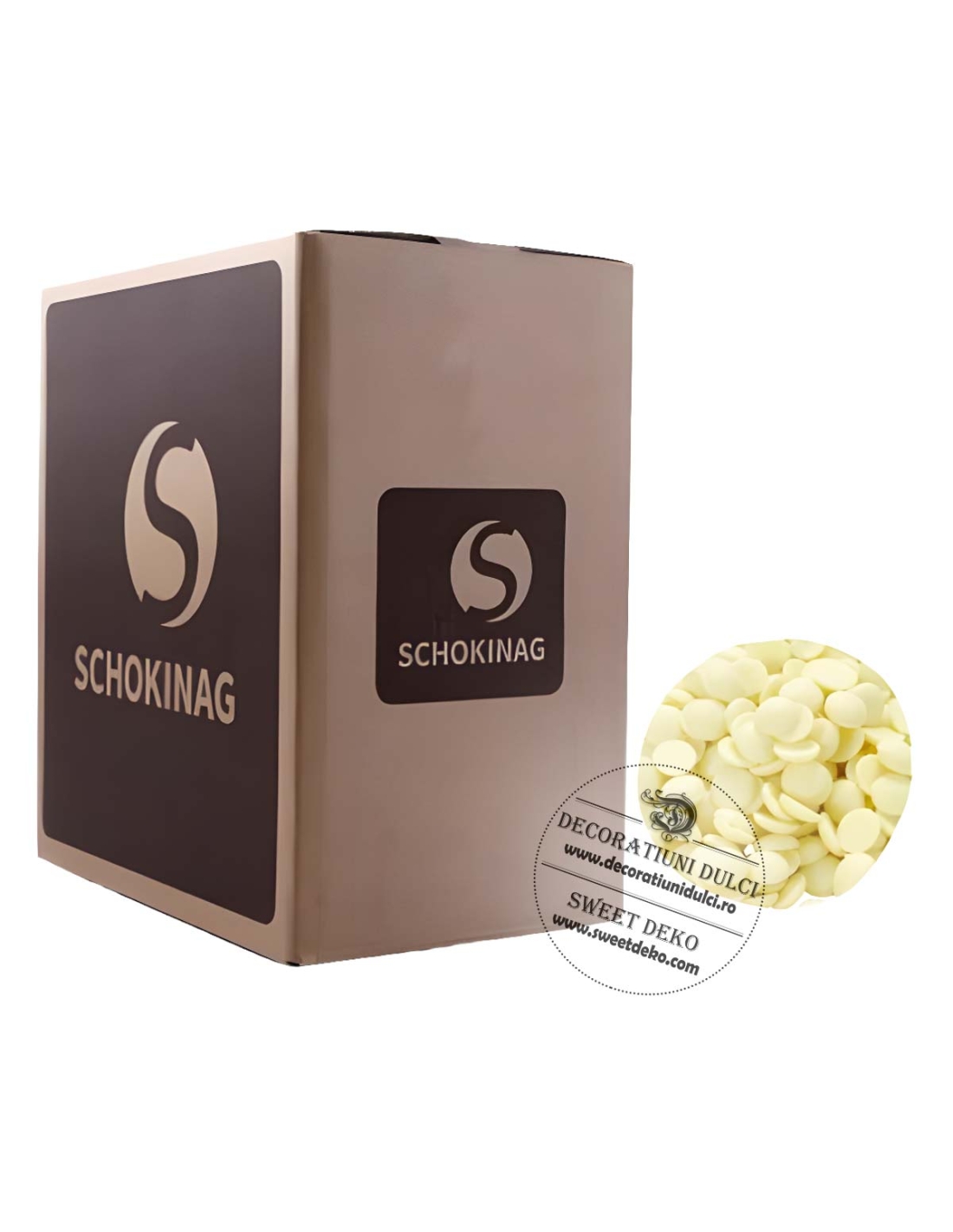 Ciocolata veritabila alba 34%  SCHOKINAG | 1kg