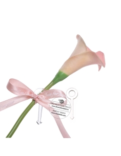 Decor lateral cala roz cu 2 agrafe prindere 2