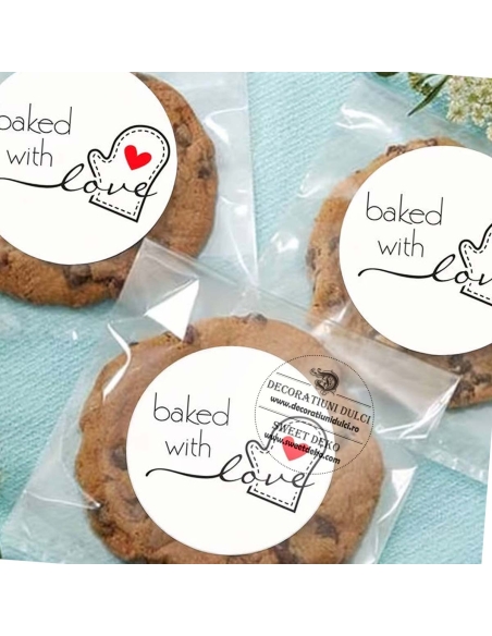 Etichete autoadezive Baked with LOVE