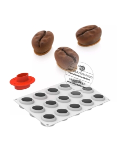 Mulaj monoportii bob cafea | Silikomart Caffe 5x3.8 cm