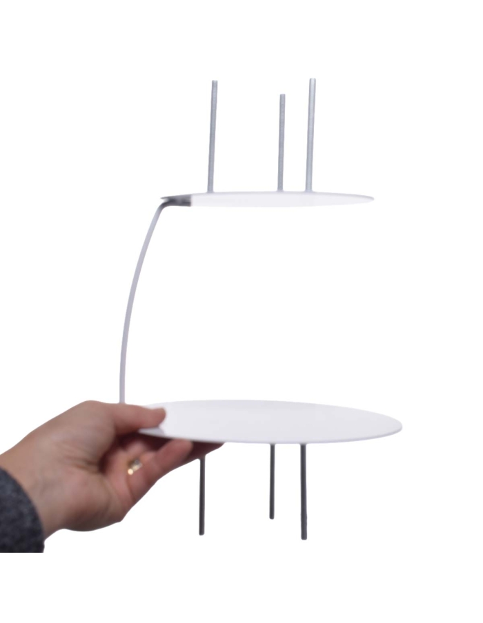 Suport metalic pentru tort etajat cu efect floating / nivel suspendat (15-20cm, h15)
