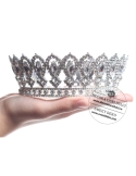 Coronita eleganta argintie cu strasuri
