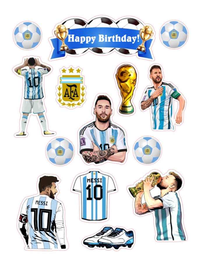 Imagine decor tort Fotbal cu Messi la AFA
