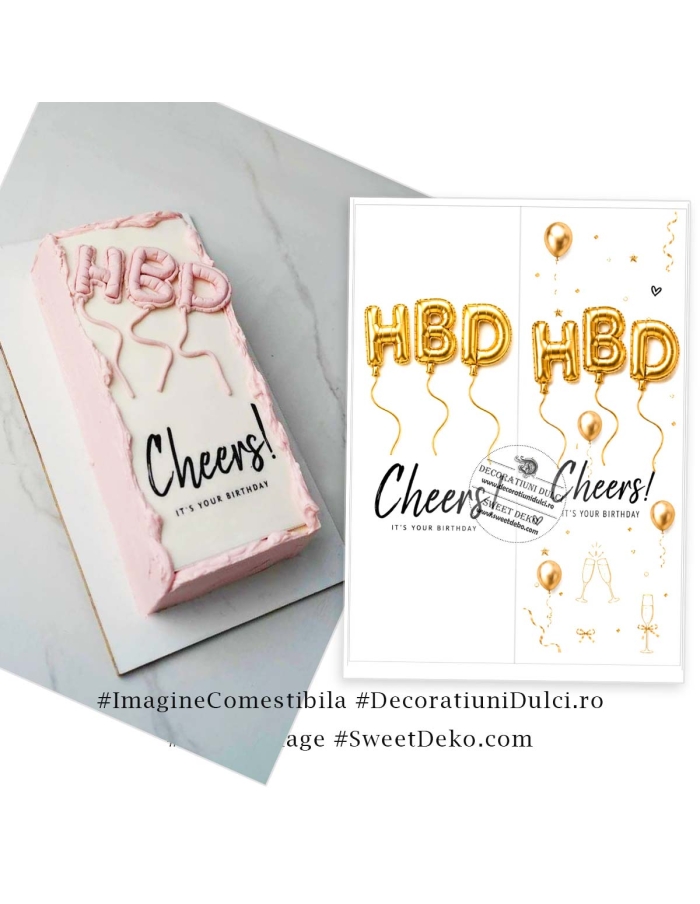 Imagine decor tort Cheers It's Your Birthday