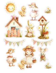 Decor pentru tort Sweet Garden Girl