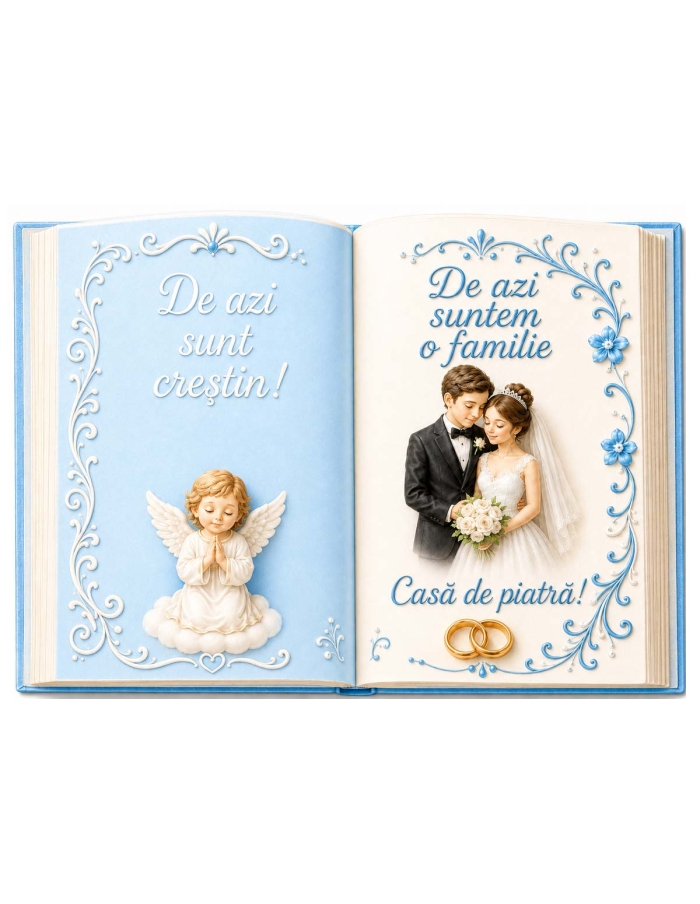 Carte deschisa Botez baietel | De astazi suntem o familie