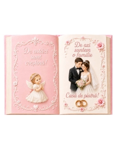 Carte deschisa Botez fetita | De astazi suntem o familie