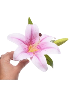 Topper tort floare necomestibila Crin roz 2