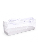 Cutie dreptunghiulara din acetat cu suport carton (28x11cm, h. 10cm)