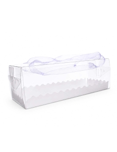 Cutie dreptunghiulara din acetat cu suport carton (28x11cm, h. 10cm)
