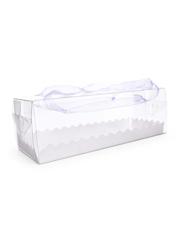 Cutie dreptunghiulara din acetat cu suport carton (28x11cm, h. 10cm)
