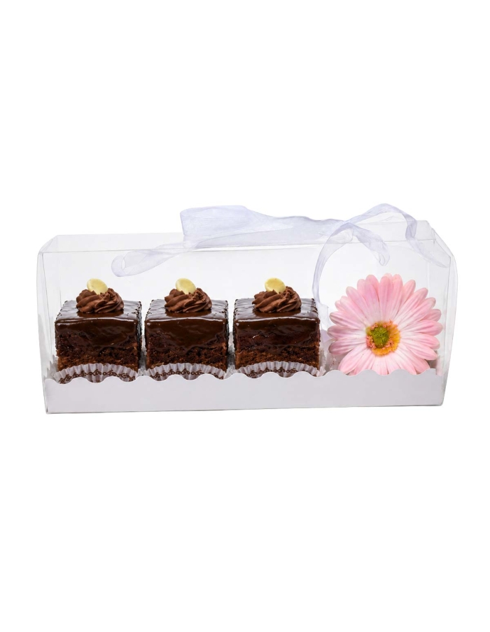 Cutie dreptunghiulara din acetat cu suport carton (28x11cm, h. 10cm)