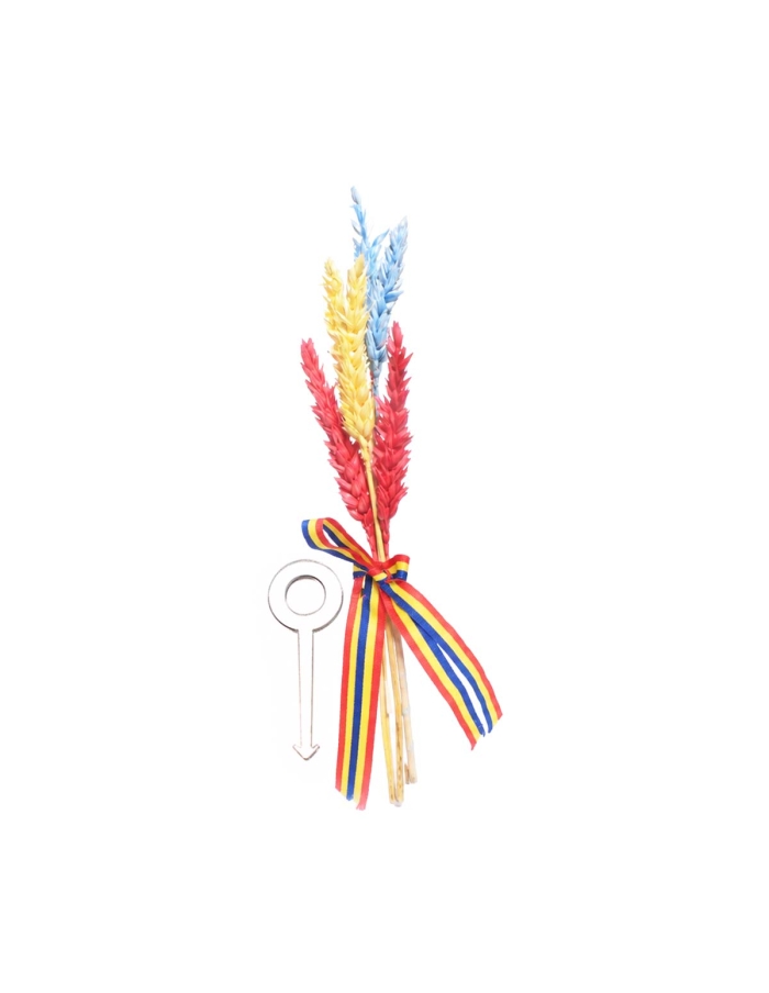 Topper buchetel grau tricolor