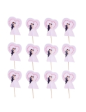 Mini topper Mire si mireasa (12buc/set)
