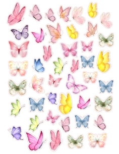 Fluturi decor tort Pastel Whispers