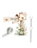 Cake topper din carton  cutie postala Vreti sa fiti nasii nostri?