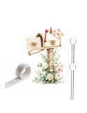 Cake topper din carton  cutie postala Vreti sa fiti nasii nostri?