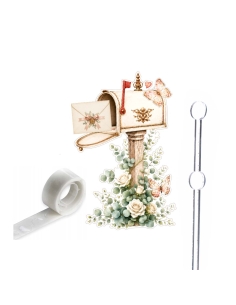 Cake topper din carton  cutie postala Vreti sa fiti nasii nostri? 2