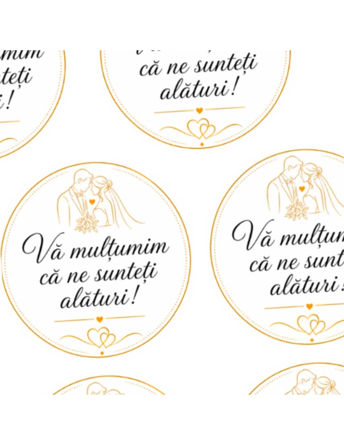 Etichete autoadezive marturii: Va multumim ca ne sunteti alaturi