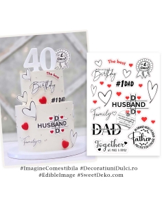Decoratiuni pentru tort | Happy Birthday Dad 2