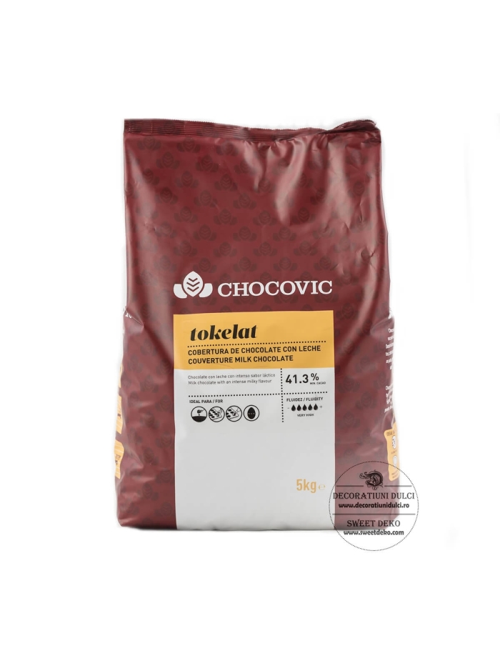 EXP: 09.08.2026 Ciocolata veritabila Tokelat, Chocovic 5kg