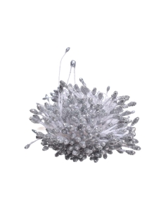 Stamine argintii cu sclipici (2-3mm)