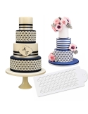 Sablon valuri Art Deco | Stencils cake art