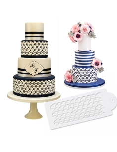 Sablon valuri Art Deco | Stencils cake art 2
