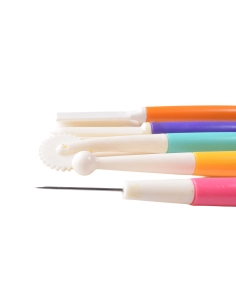 Set 5 ustensile modelaj (mini cutter, scriber, rotita zimtata) 2