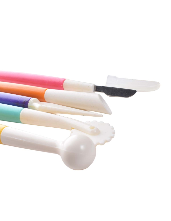 Set 5 ustensile modelaj (mini cutter, scriber, rotita zimtata)