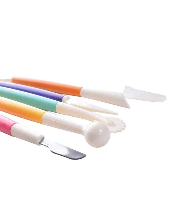Set 5 ustensile modelaj (mini cutter, scriber, rotita zimtata)