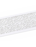Sablon decor tort tip dantela cu frunze si flori stilizate