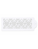 Stencils decor tort model damasc cu flori si arabescuri