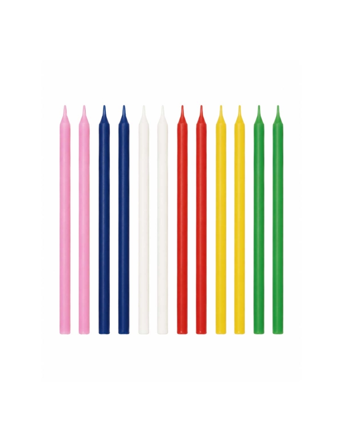 Lumanari colorate lungi pentru tort (L.12cm)