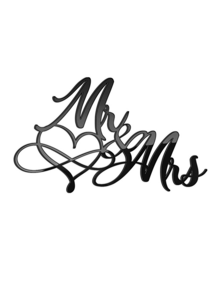 Topper decor lateral tort Mr&Mrs Infinity  Love