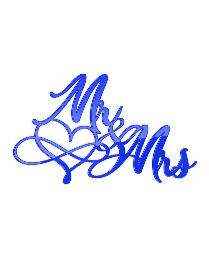 Topper decor lateral tort Mr&Mrs Infinity  Love