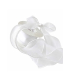 Panglica decorativa alba din organza