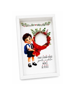 Cutie si suport briosa Baiat prima zi de scoala 2